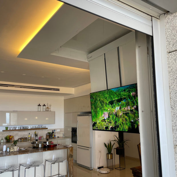 Fold Down Ceiling TV Lift 77 + Extension